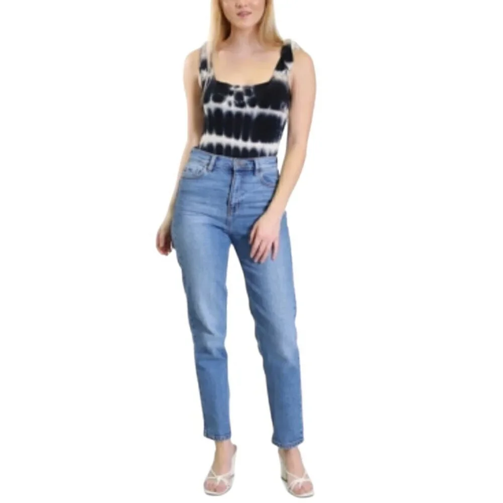 KIT + SKY Tie-Dyed Bodysuit in Black/White - Size XL